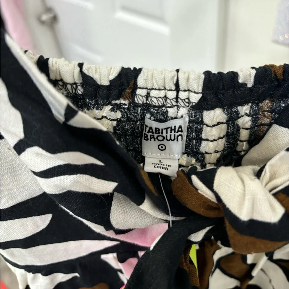 Tabitha Brown for Target Neutral Palm print maxi dress size L - Picture 12 of 13